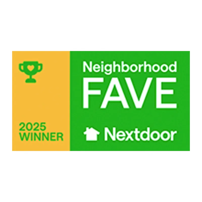 Nextdoor Neighborhood Fave 2025 winner local business award badge