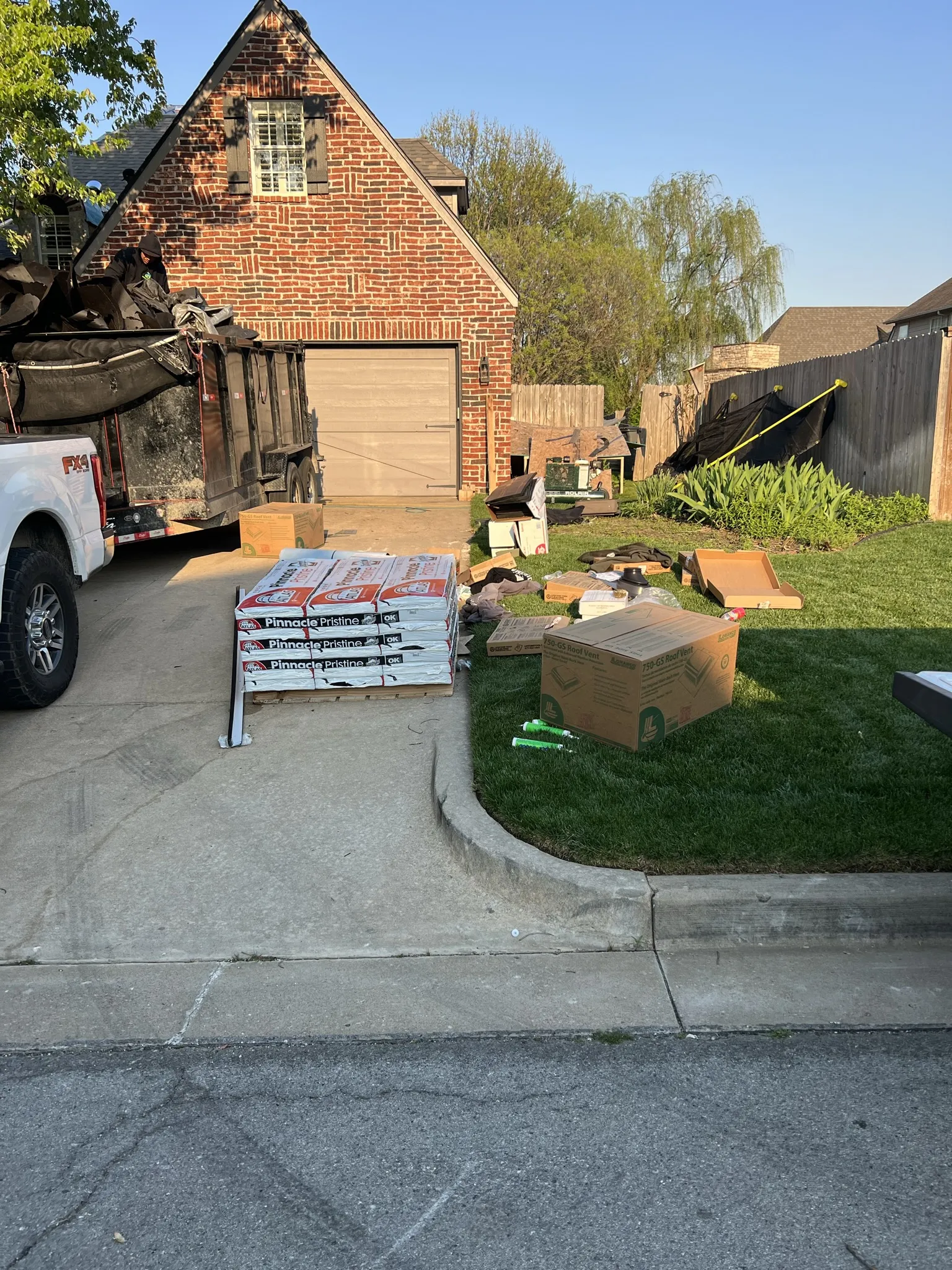 Job site materials and truck — ties to materials and job size sections