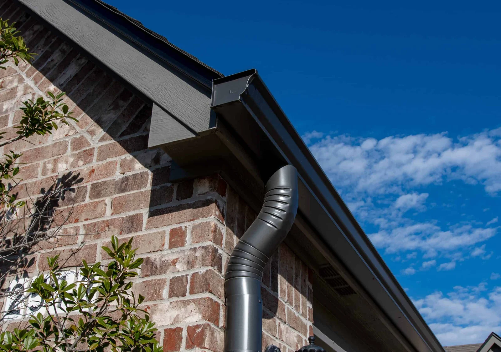 Gutter guards installed on a Tulsa home
